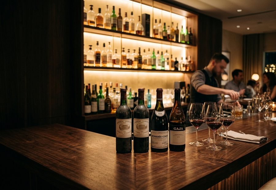 Bar i kieliszki