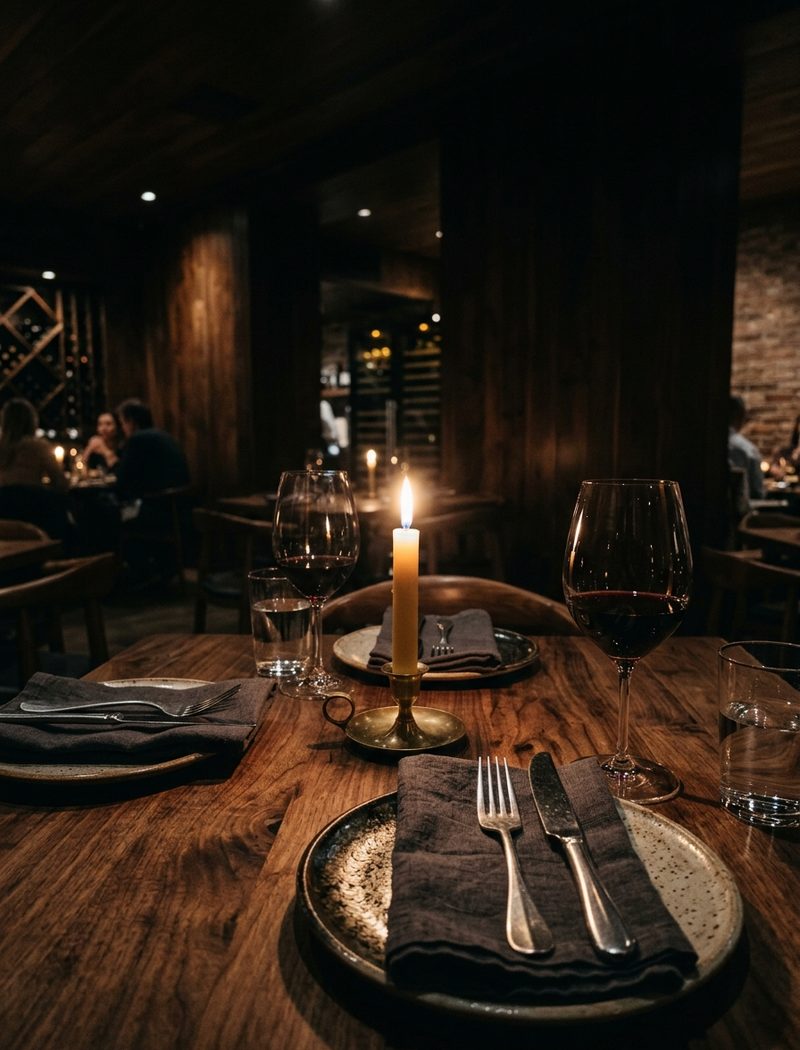 Nakryty stolik w restauracji NOIR